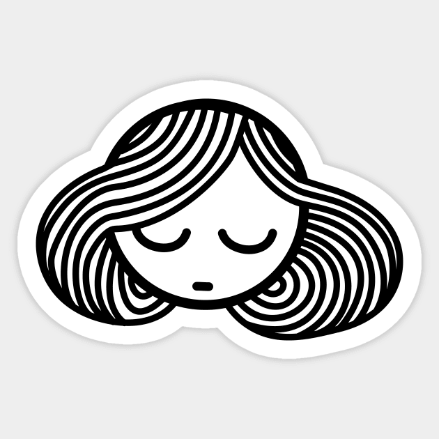 girl head Sticker by Juan41